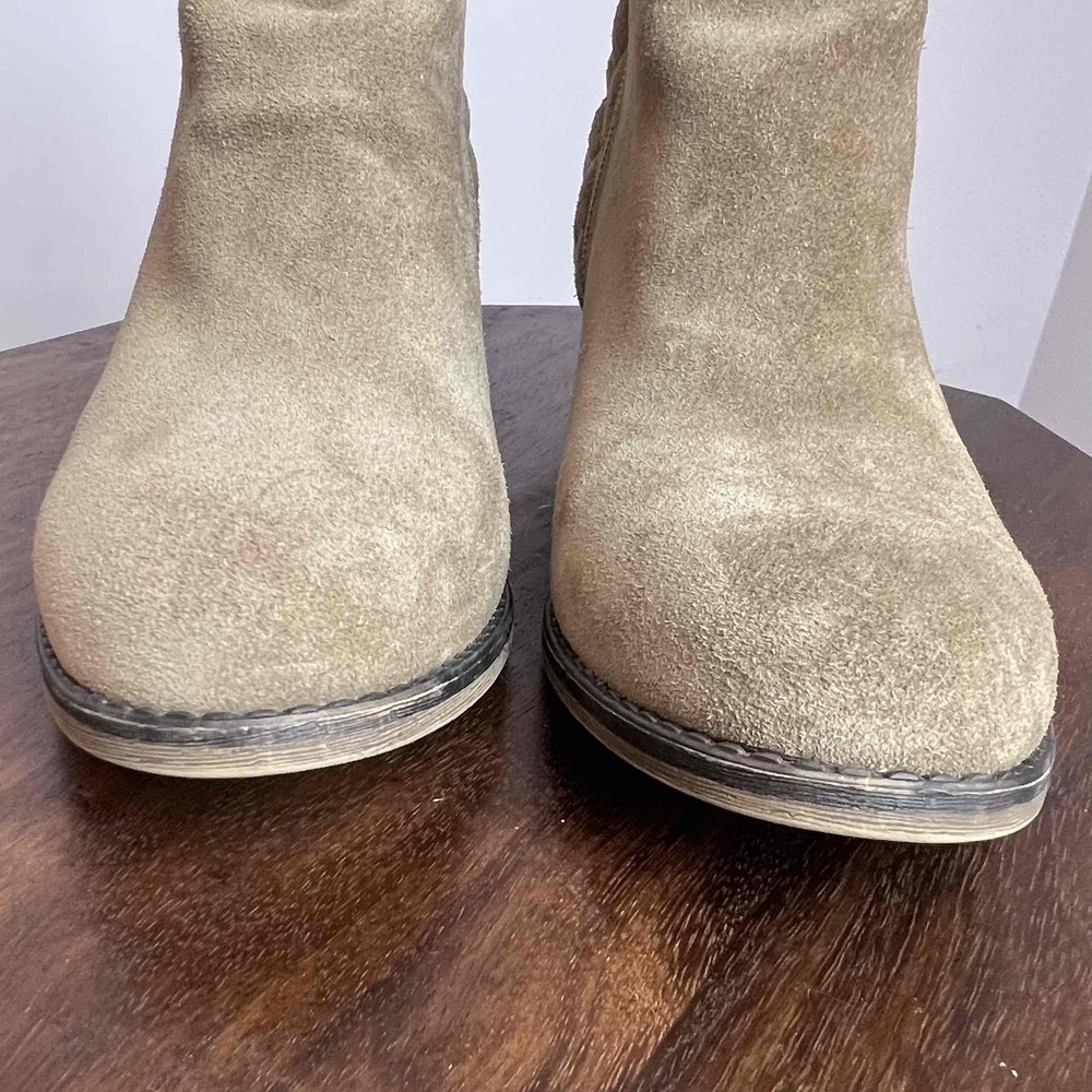 Tan Taupe Suede‎ Bootie Women's White Mountain Size 8.5 Jodi - Picture 5 of 10